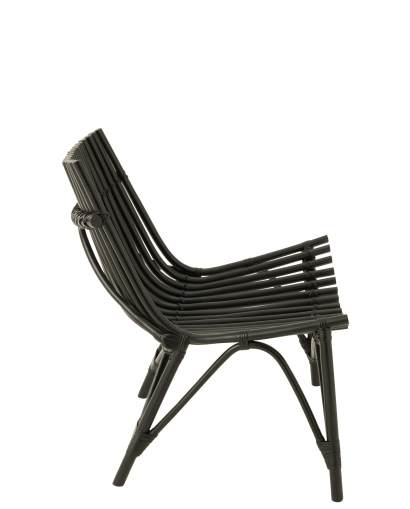 Chaise Rotin - Noir