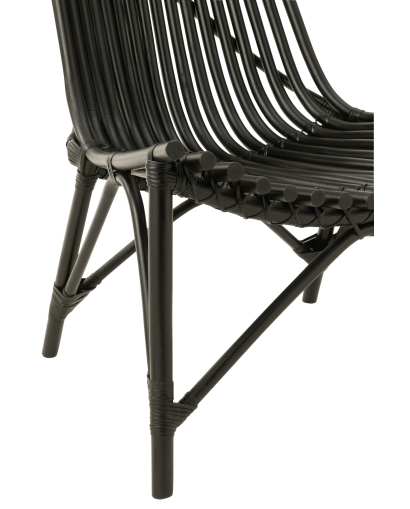 Chaise Rotin - Noir