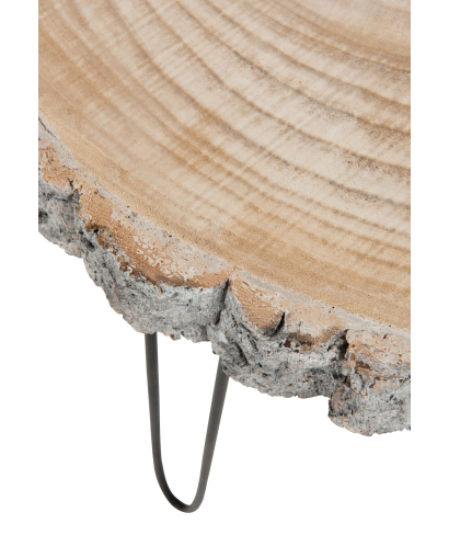 Table Gigogne Bois Paulownia Grey-Wash - Taille S - Naturel