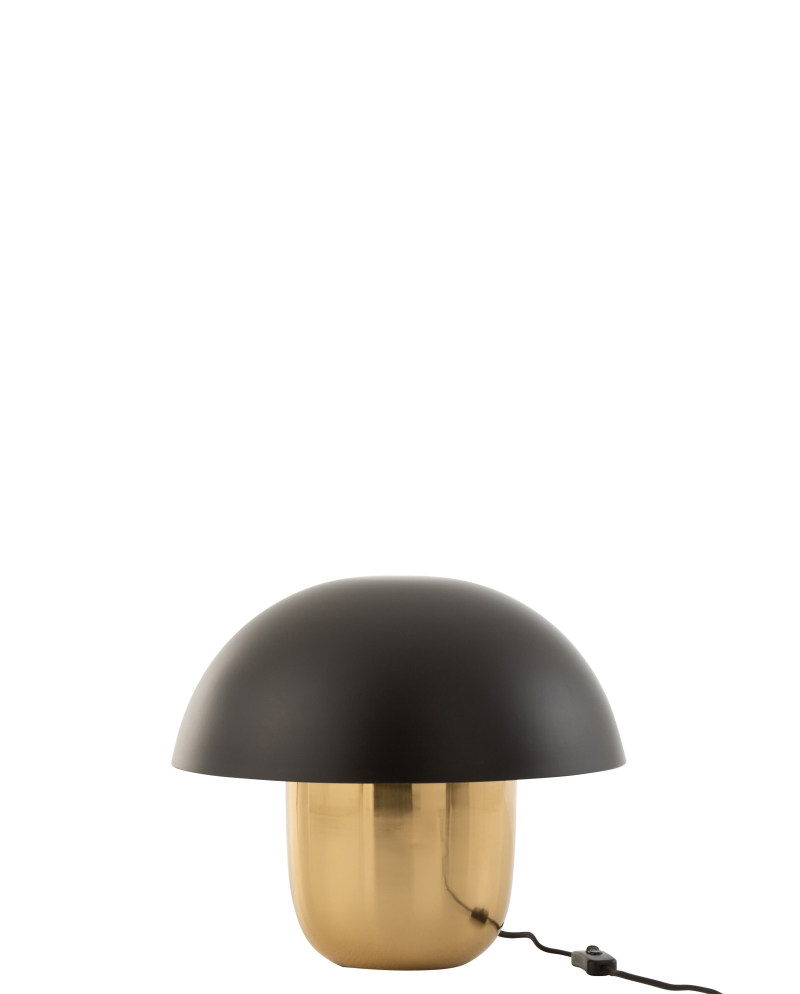 Lampe Champignon Metal - Noir et Or - Taille S