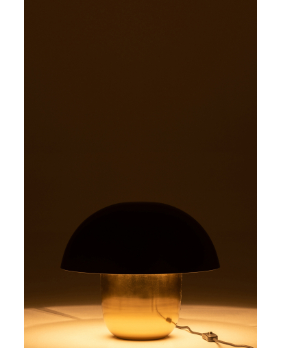 Lampe Champignon Metal - Noir et Or - Taille S