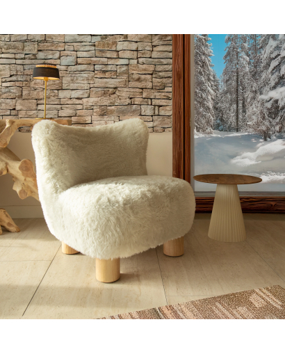 Fauteuil Artic en fourrure synthétique - Blanc