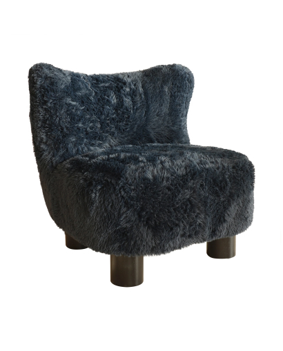 Fauteuil Artic en fourrure synthétique - Bleu