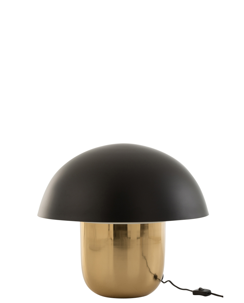 Lampe Champignon Metal - Noir et Or - Taille L