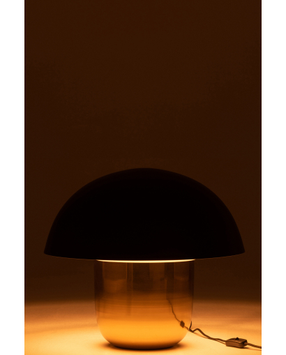 Lampe Champignon Metal - Noir et Or - Taille L