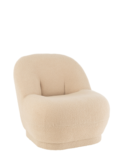 Pouf Teddy Bouclé - Beige