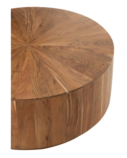 Table Basse Ronde en Bois D'acacia - Naturel