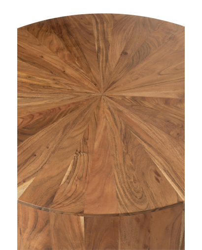 Table Basse Ronde en Bois D'acacia - Naturel