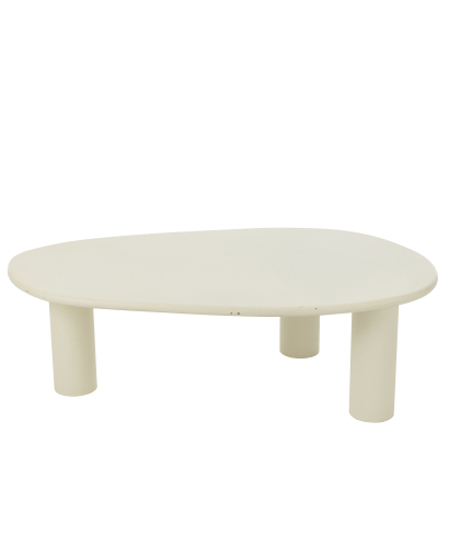 Table Basse Bali en MDF et Pvc - Blanc - Taille L