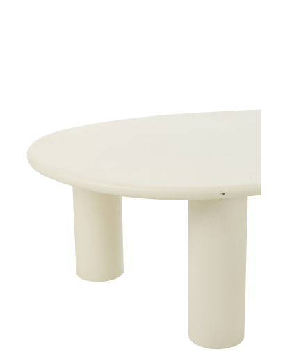 Table Basse Bali en MDF et Pvc - Blanc - Taille L