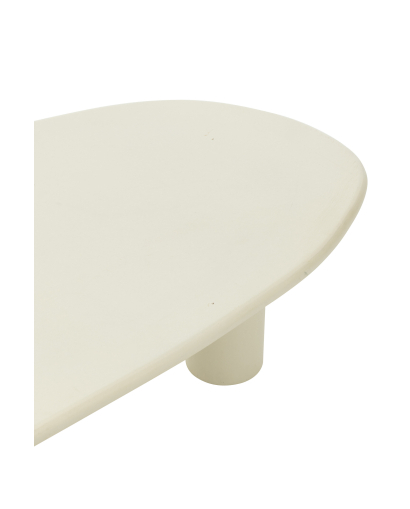 Table Basse Bali en MDF et Pvc - Blanc - Taille L