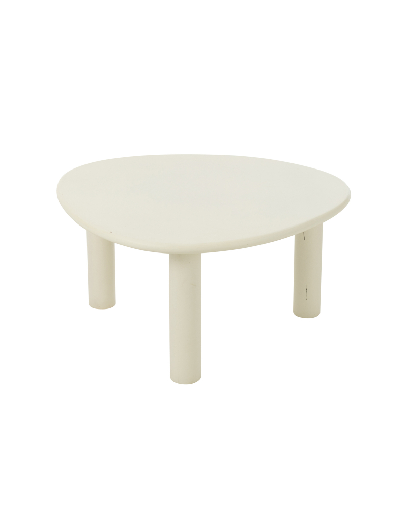 Table D'appoint Bali en MDF et Pvc - Blanc - Taille M