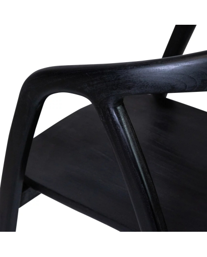 Chaise Anta en Bois Sungkai avec accoudoirs - Noir