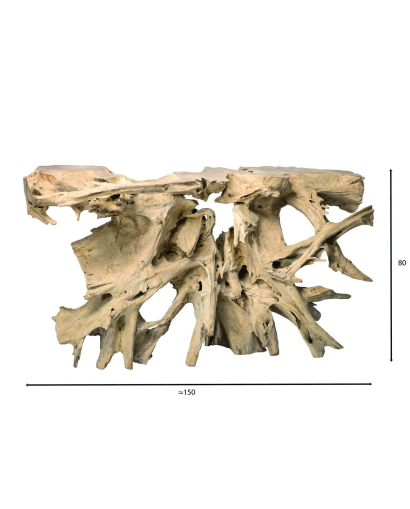 Console Belega en racine de teck massif - Naturel