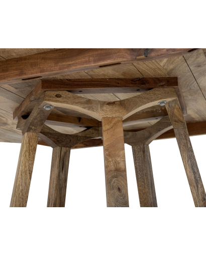 Table de salle à manger Ronde en Bois de manguier - Naturel