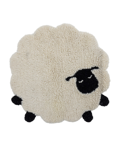 Tapis Bloomingville Dolly en Laine - Blanc et Noir