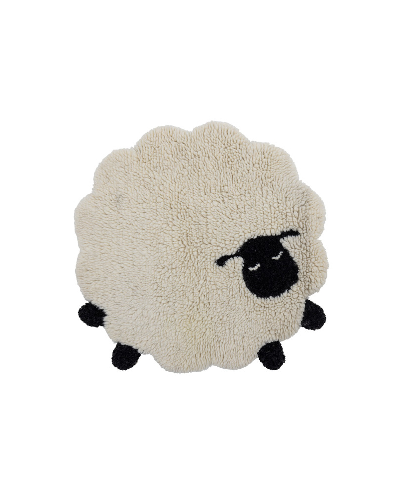 Tapis Bloomingville Dolly en Laine - Blanc et Noir