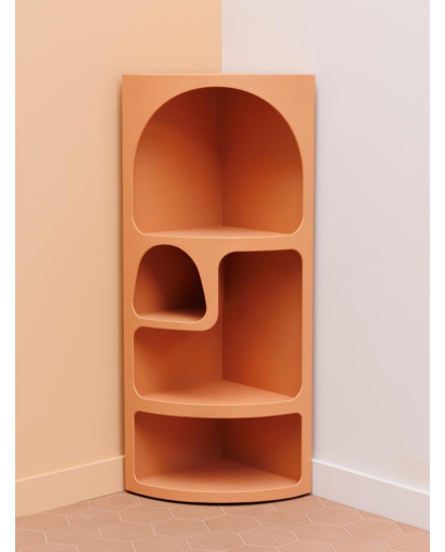 Etagère de coin Alcove - Terracotta doux