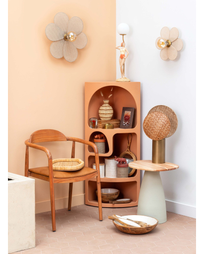 Etagère de coin Alcove - Terracotta doux