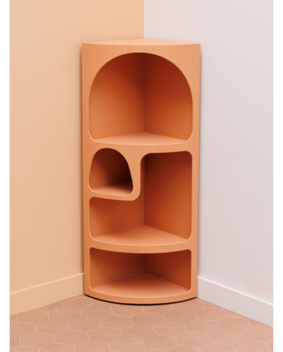 Etagère de coin Alcove - Terracotta doux