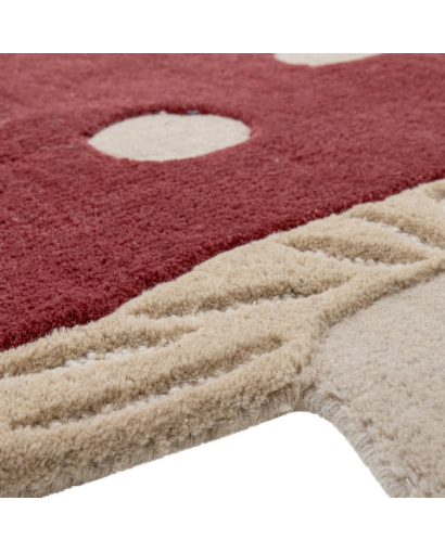 Tapis Bloomingville Mushroom - Rouge