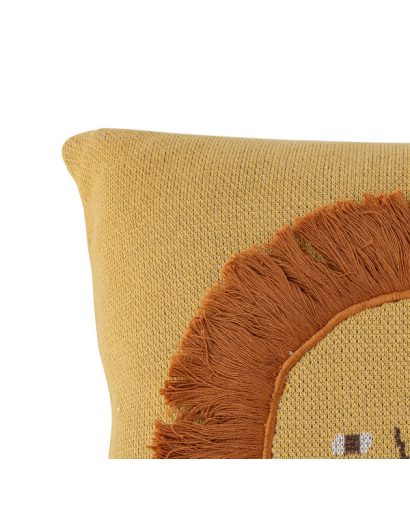 Coussin Bloomingville Harrison en Coton - Jaune