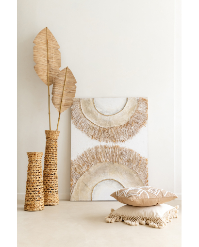 Assortiment De 2 Décoration Murale Ibiza - Crème et Blanc