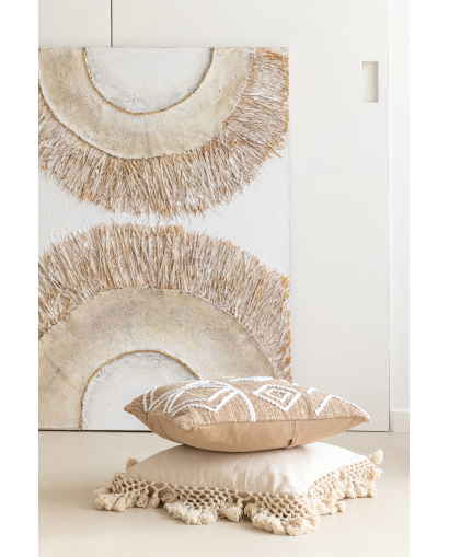 Assortiment De 2 Décoration Murale Ibiza - Crème et Blanc