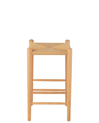 Tabouret de bar Orient en Bois De Hêtre et Corde - Naturel