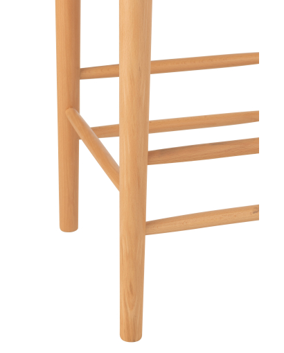 Tabouret de bar Orient en Bois De Hêtre et Corde - Naturel