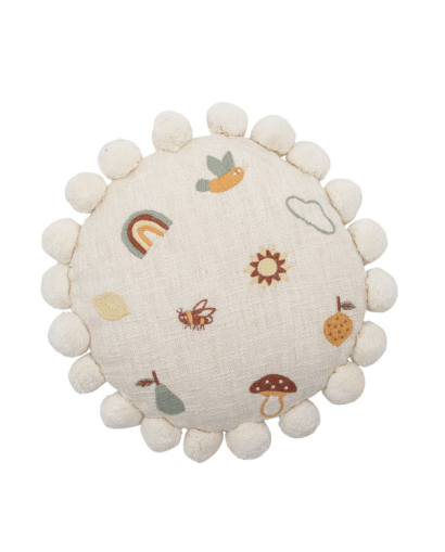 Coussin Bloomingville Agnes en Coton - Blanc