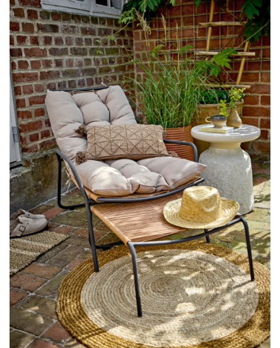 Chaise Longue Boel avec Tabouret Bloomingville - Nature