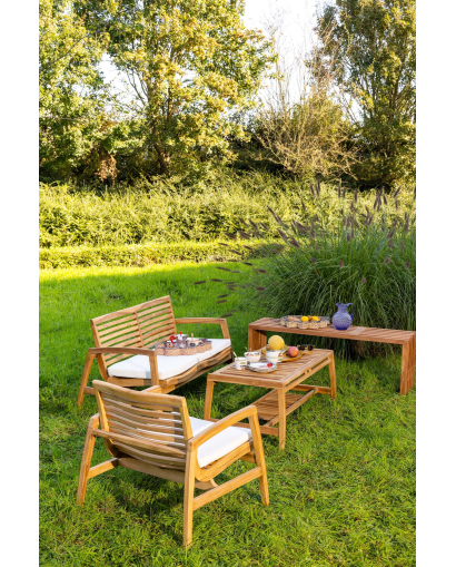 Table Basse Java en Bois De Teck - Naturel