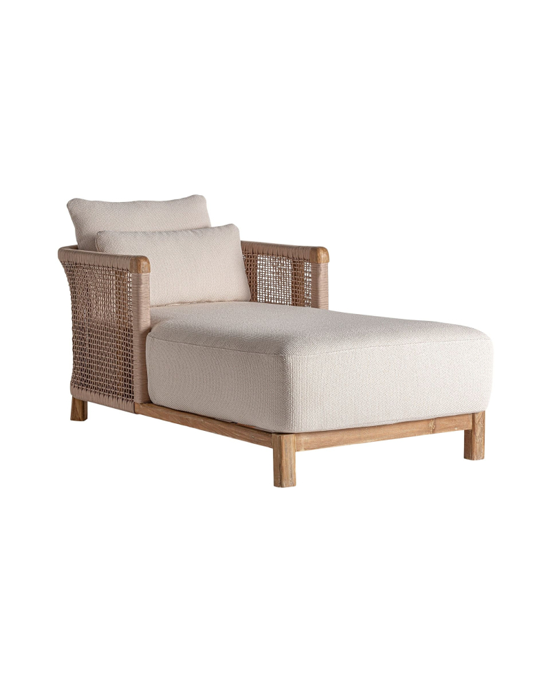 Chaise Longue Lit de jour Trena - Naturel et Beige Chaise Longue Lit de jour Trena - Naturel et Beige