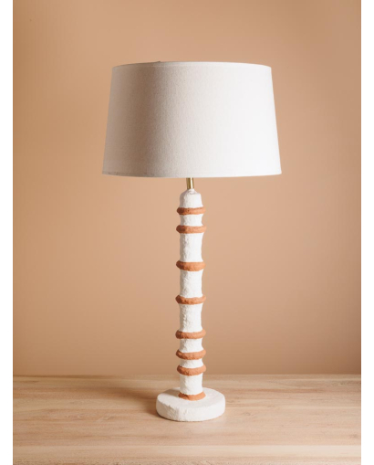 Lampe à poser Mercadal en Papier Mâché - Blanc
