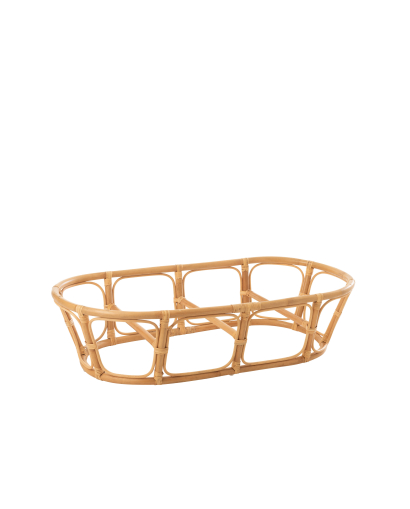 Canapé Roni en Rotin avec Coussin - Naturel et Blanc