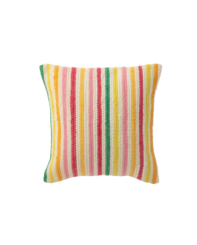 Coussin Cocoon Lignes en Coton - Multi couleurs Coussin Cocoon Lignes en Coton - Multi couleurs