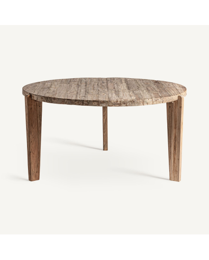 Table de Salon Ronde Lux en Bois - Naturel