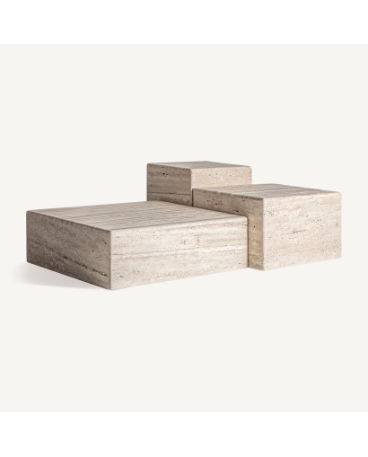 Table Basse Rapolano en Travertin - Beige