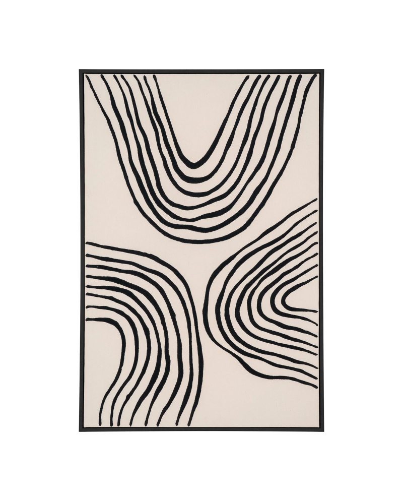 Toile Lipari Canvas - Noir et Beige Toile Lipari Canvas - Noir et Beige
