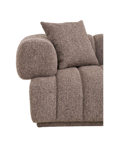 Canapé Sofa Aurora avec 2 coussins - Marron