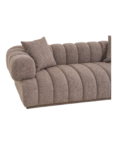 Canapé Sofa Aurora avec 2 coussins - Marron