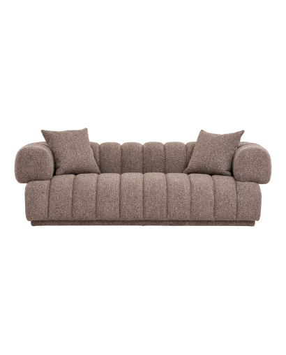 Canapé Sofa Aurora avec 2 coussins - Marron