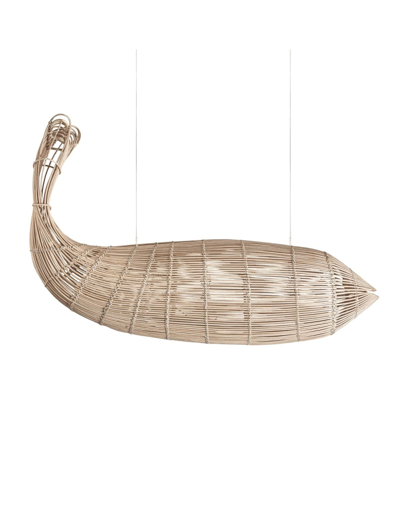 Suspension Pez Whale en Rotin - Naturel - Taille XXL Suspension Pez Whale en Rotin - Naturel - Taille XXL