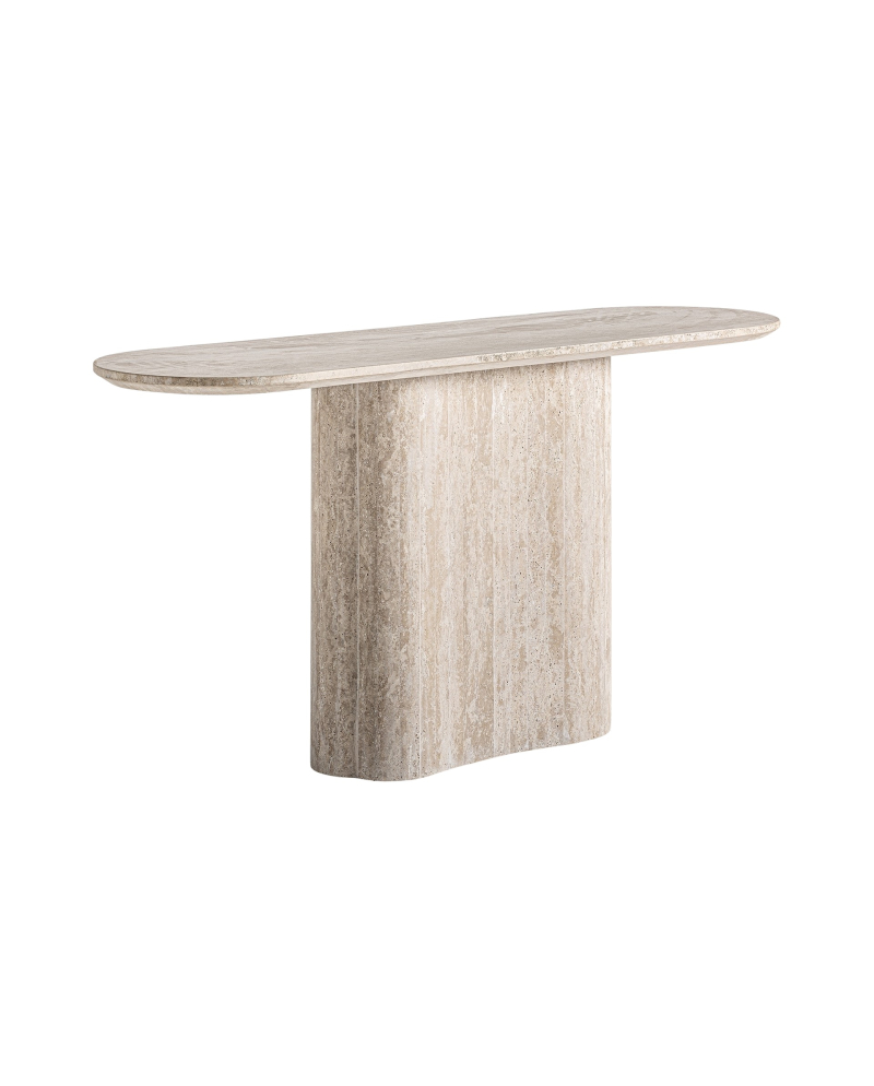 Console Thiennes en travertin - Brun clair Console Thiennes en travertin - Brun clair