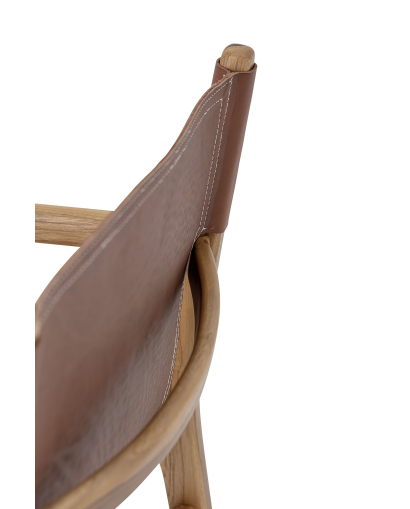 Chaise de salon Bloomingville Ollie en Cuir - Marron