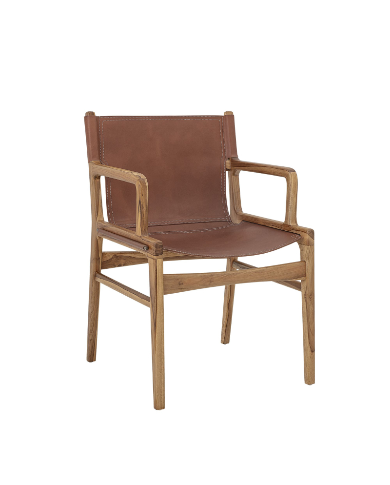 Chaise de salon Bloomingville Ollie en Cuir - Marron Chaise de salon Bloomingville Ollie en Cuir - Marron