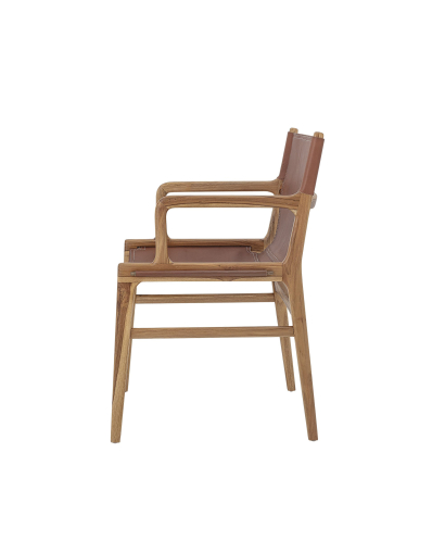 Chaise de salon Bloomingville Ollie en Cuir - Marron