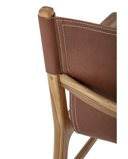 Chaise de salon Bloomingville Ollie en Cuir - Marron