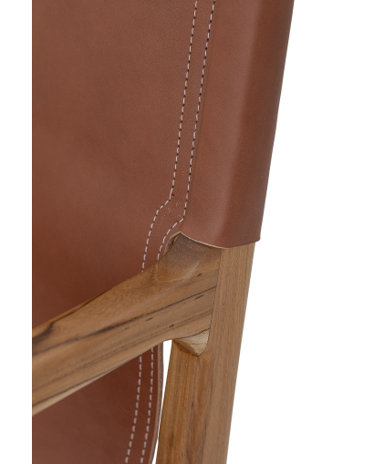 Chaise de salon Bloomingville Ollie en Cuir - Marron